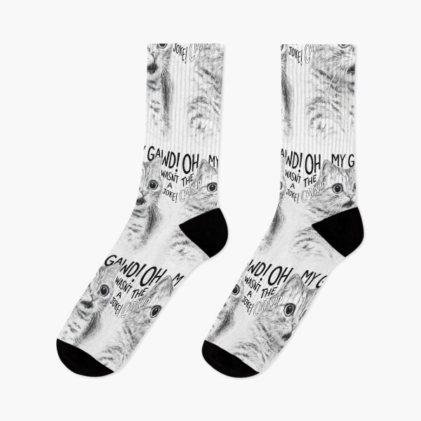 Item preview, Funny Shocked Cat Meme – Oh My Gawd The Catnip Wasn’t a Joke – Viral Black & White Cat Art designed and sold by SpainDesign77.