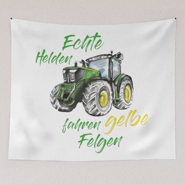 Item preview, Real Heroes Drive Yellow Rims Tractor Green designed and sold by CreareAT.