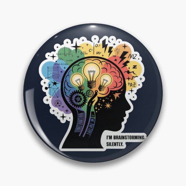 Artikelvorschau, Ich brainstorme. Im Stillen. – Illustration eines stillen Genies und kreativen Geistes entworfen und verkauft von WatchesAndMore.
