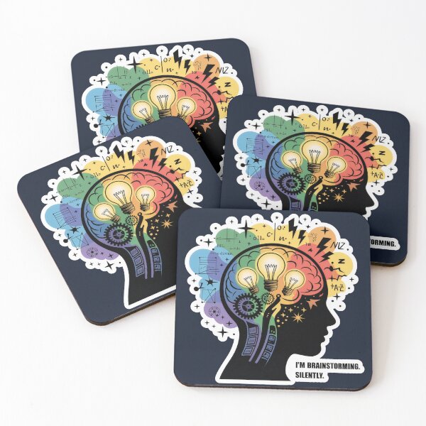 Item preview, I’m Brainstorming. Silently. – Quiet Genius & Creative Mind Illustration designed and sold by WatchesAndMore.