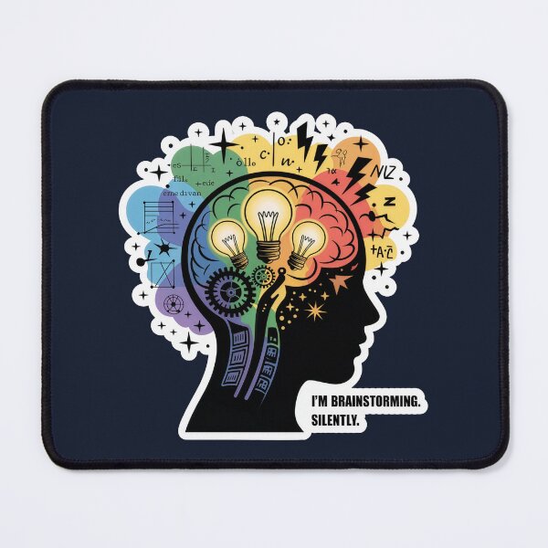 Item preview, I’m Brainstorming. Silently. – Quiet Genius & Creative Mind Illustration designed and sold by WatchesAndMore.