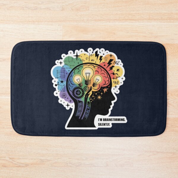 Item preview, I’m Brainstorming. Silently. – Quiet Genius & Creative Mind Illustration designed and sold by WatchesAndMore.