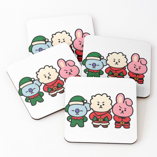 Item preview, BT21 Christmas Bts cooky, rj and koya — Cute BT21 Parody Sticker designed and sold by Crazy-universe.