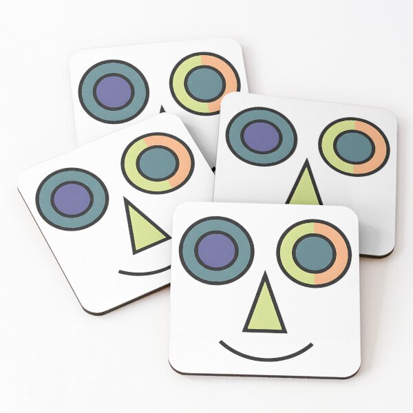 Item preview, Abstract Geometric Face with Colorful Concentric Eyes designed and sold by Silent Watch Threads..