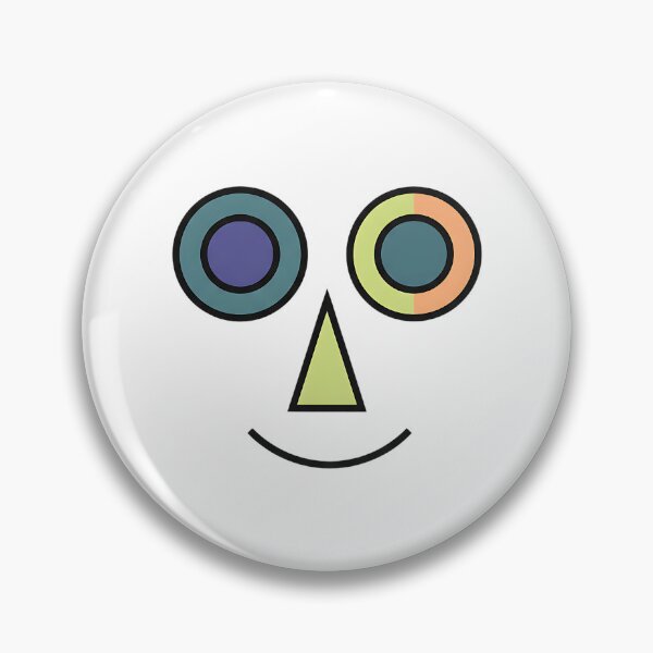 Item preview, Abstract Geometric Face with Colorful Concentric Eyes designed and sold by Silent Watch Threads..
