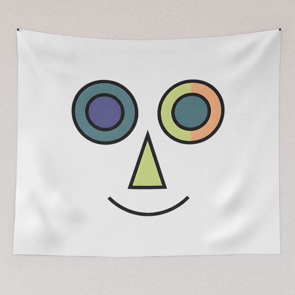 Item preview, Abstract Geometric Face with Colorful Concentric Eyes designed and sold by Silent Watch Threads..