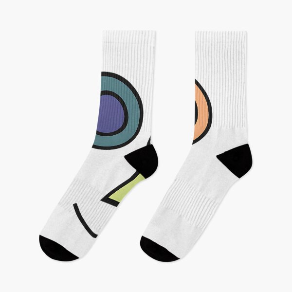 Item preview, Abstract Geometric Face with Colorful Concentric Eyes designed and sold by Silent Watch Threads..