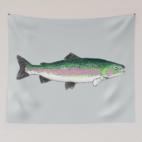 Artikelvorschau, Regenbogenforelle entworfen und verkauft von fishfolkart.
