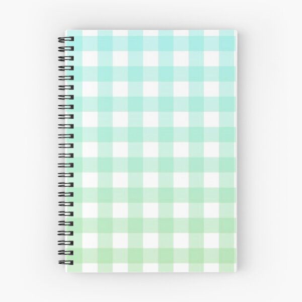 Item preview, blue and green gingham gradient pattern designed and sold by casserolestan.