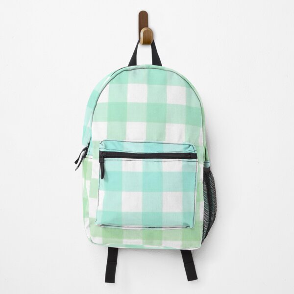 Item preview, blue and green gingham gradient pattern designed and sold by casserolestan.