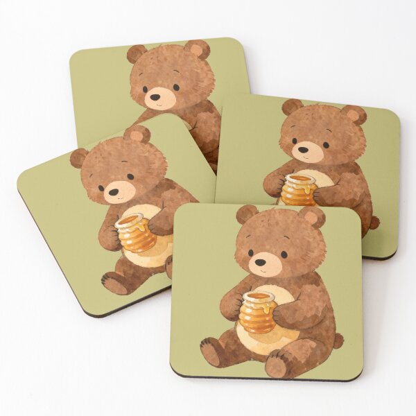 Item preview, Cute Honey Bear Holding Sweet Honey Pot designed and sold by ArtferProdutos.