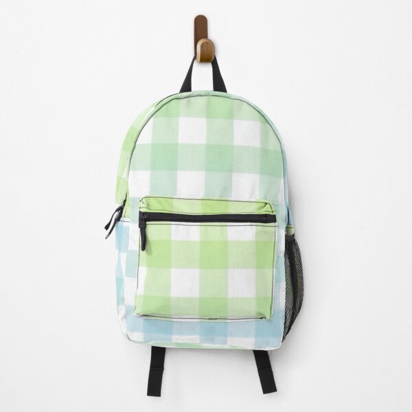Item preview, green and blue gingham gradient pattern designed and sold by casserolestan.