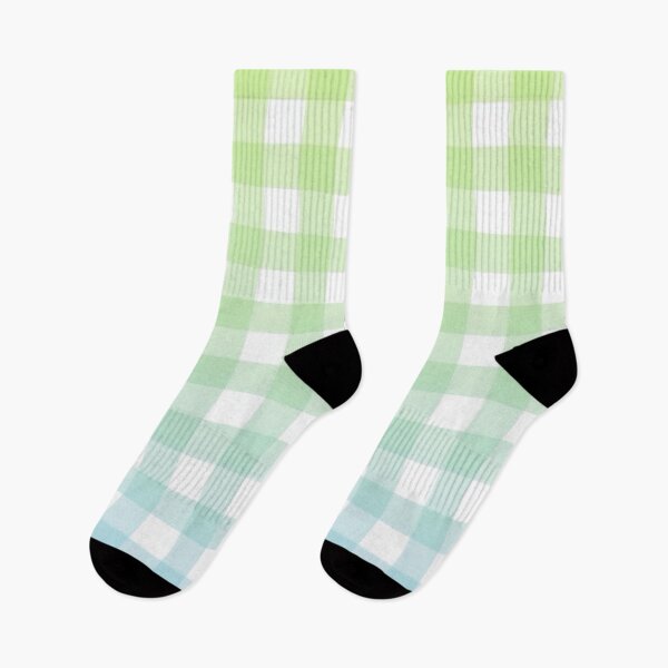 Item preview, green and blue gingham gradient pattern designed and sold by casserolestan.