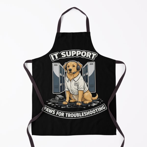 Item preview, Yellow Lab IT Support Shirt - Paws for Troubleshooting Funny Blond Labrador Gift designed and sold by Pulse & Paws | Pop Culture Tees and Stickers.