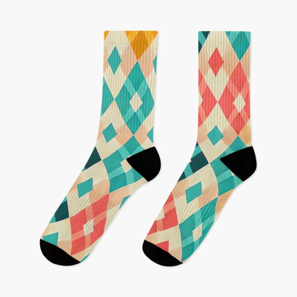 Item preview, Summer Harlequin Diamond Pattern Bright Geometric Art Print designed and sold by PinUpPizzazz.