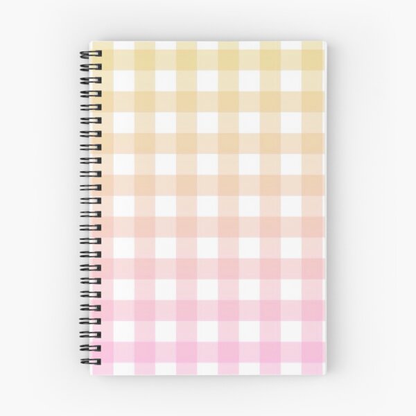 Item preview, yellow and pink gingham gradient pattern designed and sold by casserolestan.
