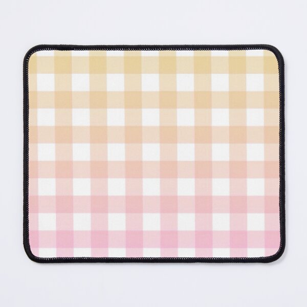 Item preview, yellow and pink gingham gradient pattern designed and sold by casserolestan.