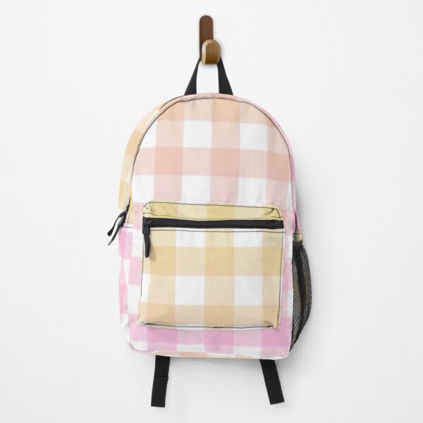 Item preview, yellow and pink gingham gradient pattern designed and sold by casserolestan.