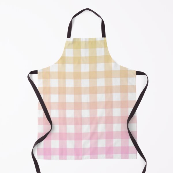 Item preview, yellow and pink gingham gradient pattern designed and sold by casserolestan.