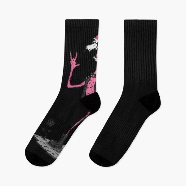 Item preview, Rock Flamingo With Victory Gesture Dark Cute Art designed and sold by RebellDancer.