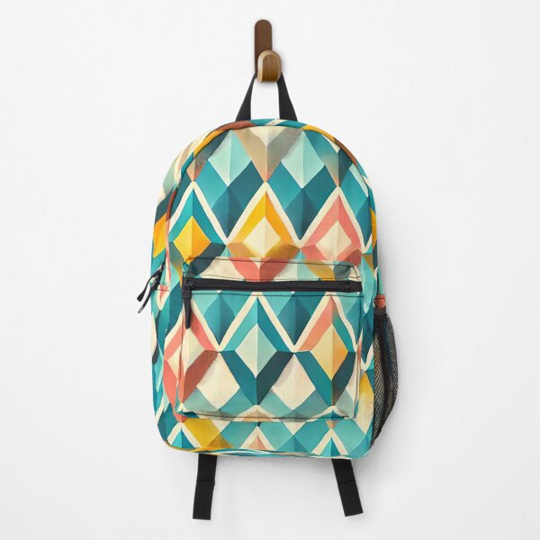 Item preview, Summer Harlequin Diamond Pattern Bright Geometric Art Print designed and sold by PinUpPizzazz.