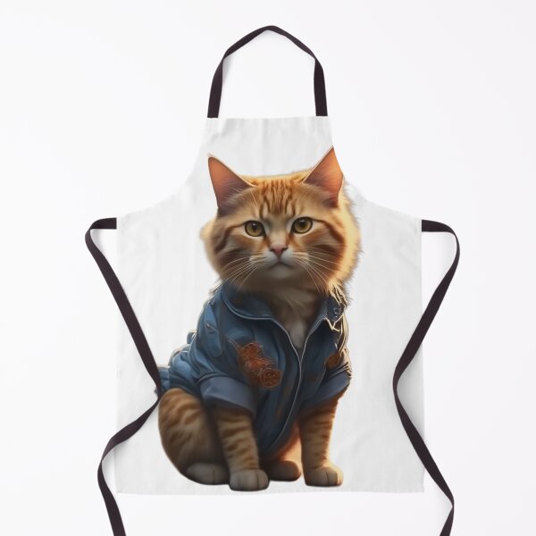 Item preview, Urban Street Cat in Blue Jacket – Cinematic City Cat Illustration designed and sold by Articooler.