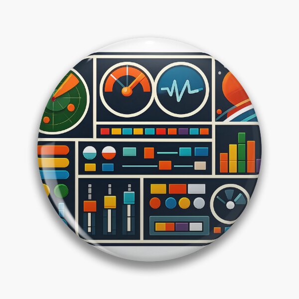 Item preview, Retro Sci-Fi Interface Panel designed and sold by KawaiiOrbit.