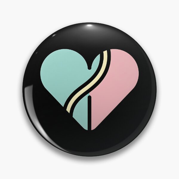 Item preview, Minimalist Segmented Pastel Heart with Path Illustration designed and sold by Silent Watch Threads..