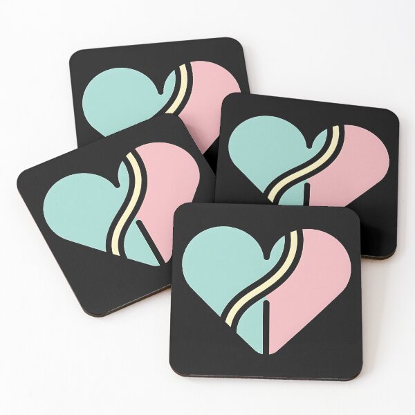 Item preview, Minimalist Segmented Pastel Heart with Path Illustration designed and sold by Silent Watch Threads..