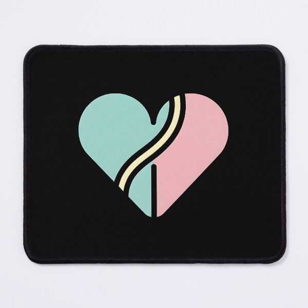 Item preview, Minimalist Segmented Pastel Heart with Path Illustration designed and sold by Silent Watch Threads..