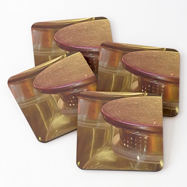 Item preview, Copper-Lidded Jars in Golden Light designed and sold by Oceandiana.