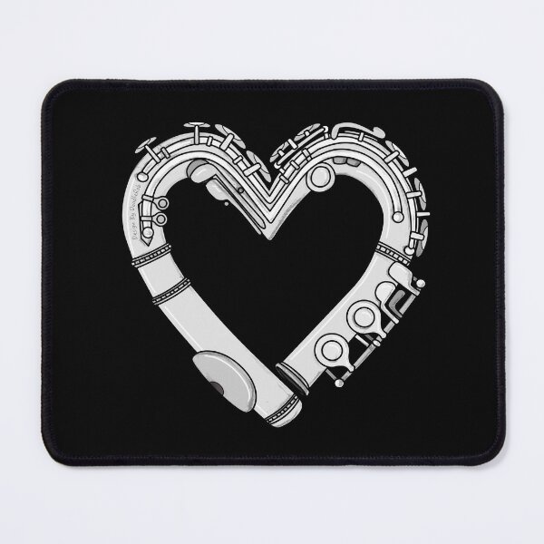 Item preview, Flute Heart, Flutist Woodwind Musician Valentines designed and sold by doodlerob.