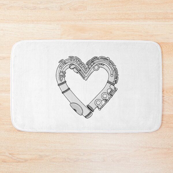 Item preview, Flute Heart, Flutist Woodwind Musician Valentines designed and sold by doodlerob.