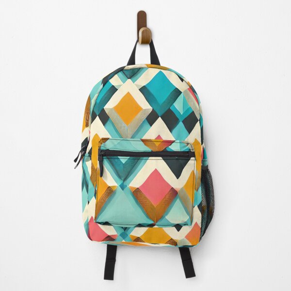 Item preview, Summer Harlequin Diamond Pattern Bright Geometric Art Print designed and sold by PinUpPizzazz.