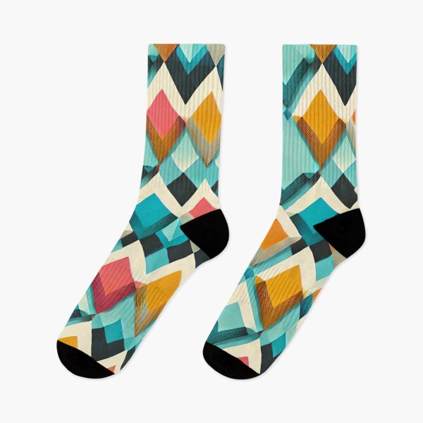 Item preview, Summer Harlequin Diamond Pattern Bright Geometric Art Print designed and sold by PinUpPizzazz.