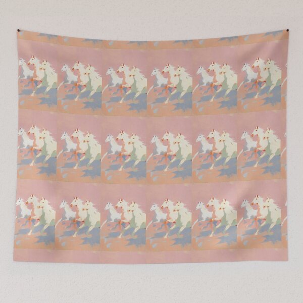Item preview, Three horses in pastel tones designed and sold by Dart Studio.