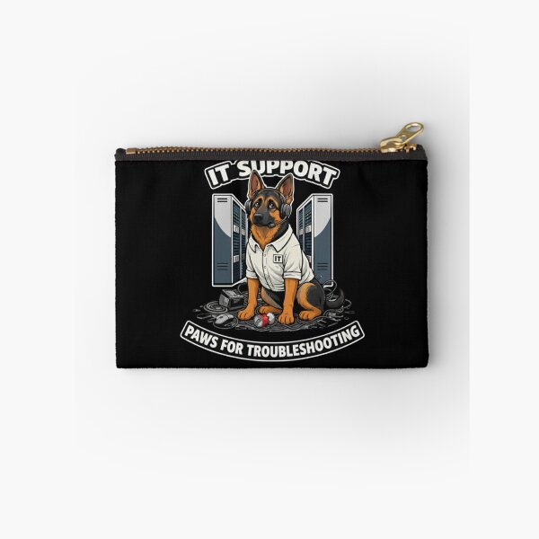 Item preview, German Shepherd IT Support Shirt - Paws for Troubleshooting Funny Tech Dog Gift designed and sold by Pulse & Paws | Pop Culture Tees and Stickers.