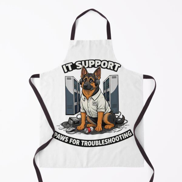 Item preview, German Shepherd IT Support Shirt - Paws for Troubleshooting Funny Tech Dog Gift designed and sold by Pulse & Paws | Pop Culture Tees and Stickers.