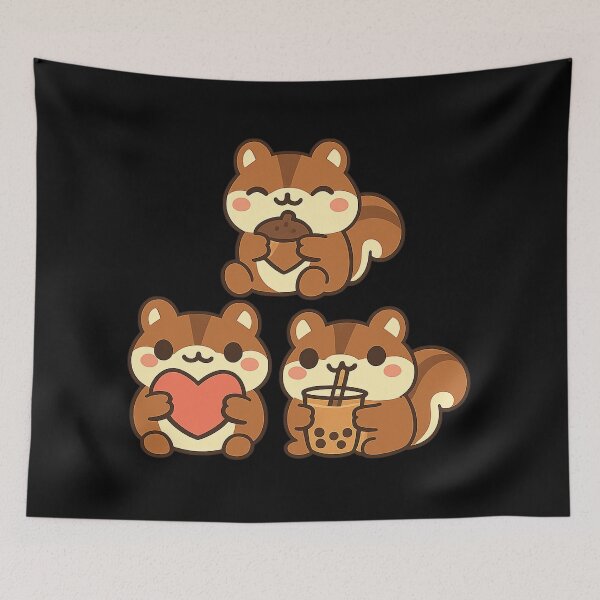 Item preview, Three squirrels, three atmospheres: matcha, love, and peace. designed and sold by Ach&Koor.