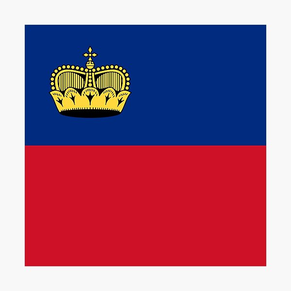 Item preview, Liechtenstein National Flag Clean Design designed and sold by NTGUILTY.
