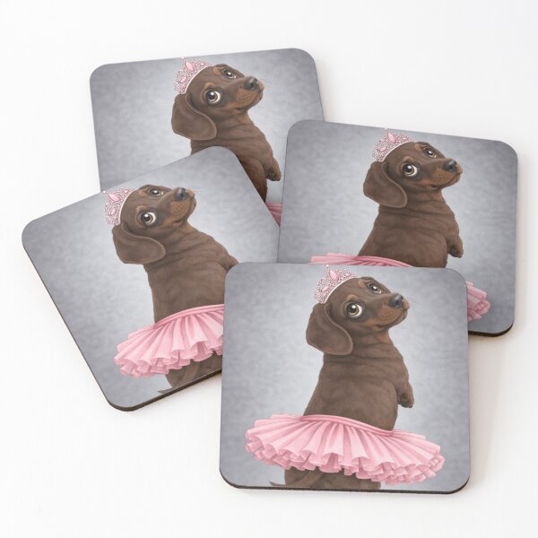 Item preview, Dachshund Ballerina Princess – Cute Sausage Dog in Pink Tutu designed and sold by Darlin8888.