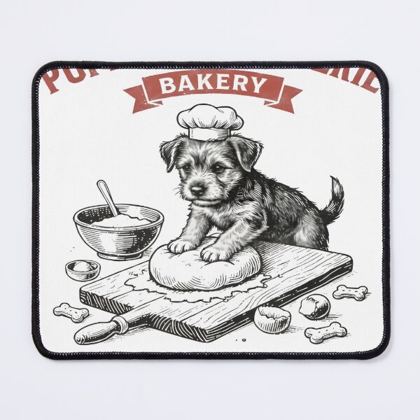 Item preview, Puppy Paw-tisserie – Vintage Dog Chef Bakery Illustration designed and sold by Taha Art Designs.
