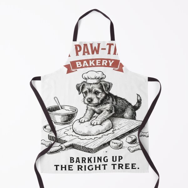 Item preview, Puppy Paw-tisserie – Vintage Dog Chef Bakery Illustration designed and sold by Taha Art Designs.