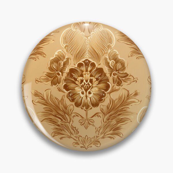 Item preview, Soft Gold Damask Floral designed and sold by Jirka Svetlik, Studio Illuvision.