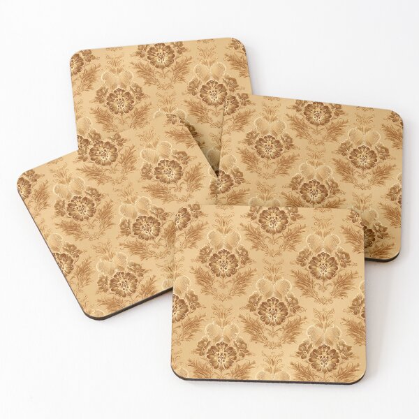 Item preview, Soft Gold Damask Floral designed and sold by Jirka Svetlik, Studio Illuvision.