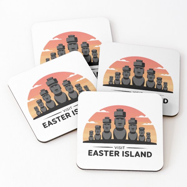 Item preview, Retro Easter Island Stone Faces Rapa Nui Vibes designed and sold by Blok45.