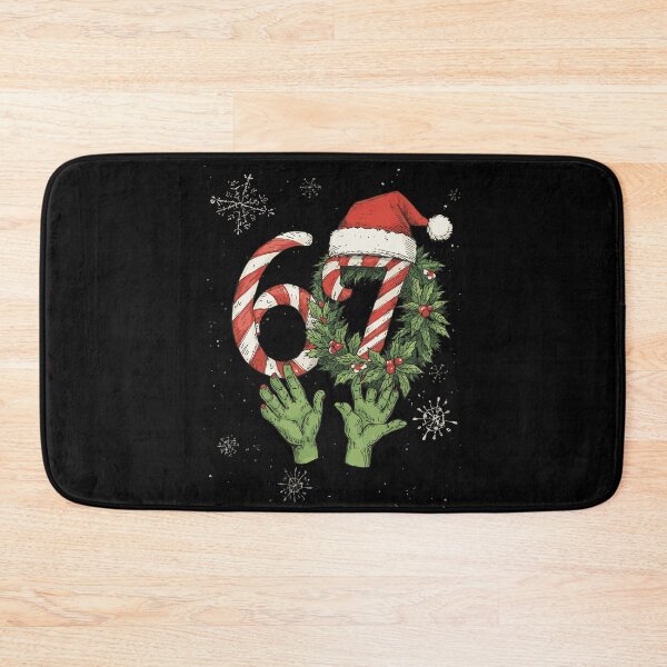 Item preview, Realistic 67 Christmas Meme T-Shirt - Grinch Hands Candy Cane 67 Tee  designed and sold by NovaDoodle Art Studio.