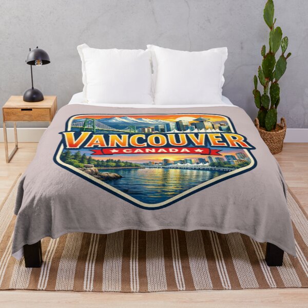 Item preview, Vancouver Coast Mountains Cityscape Retro Travel designed and sold by Youssef-BM.