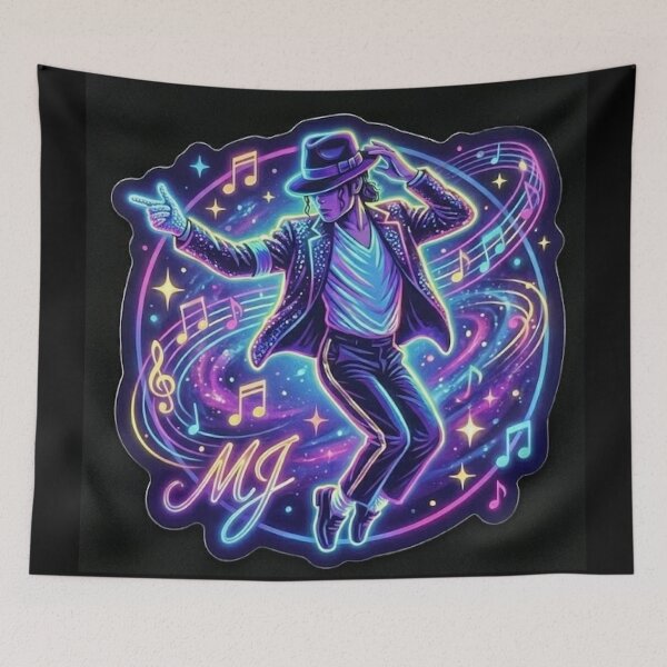 Item preview, MJ Dance King Magical Light Neon Music Notes designed and sold by ExploreAura Studio.