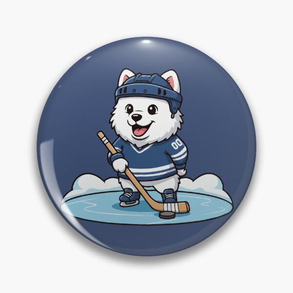 Item preview, Cute Samoyed Ice Hockey Puppy | Happy Winter Puppy designed and sold by The Real Life Symphony.